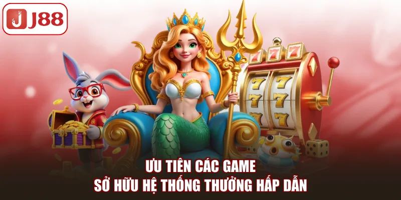 Ưu tiên các game sở hữu hệ thống thưởng hấp dẫn